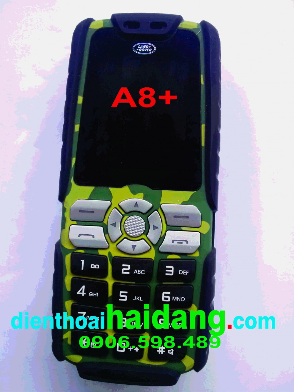 Dien thoai Landrover A8 pin khung 6000mAh chong va dap