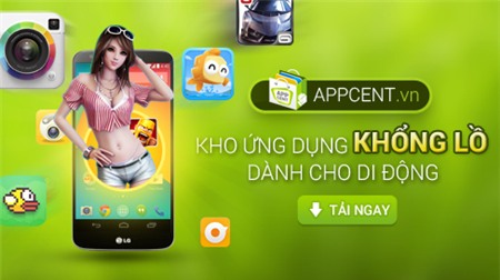 Appcent Kho ung dung khong lo danh cho mobile