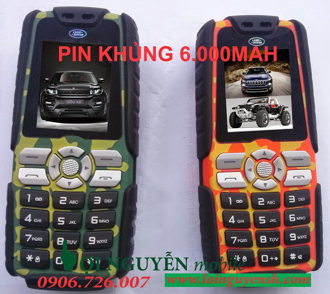 Dien thoai Land Rover xp3300 sac cho dien thoai khac pin khung 10000 mAh