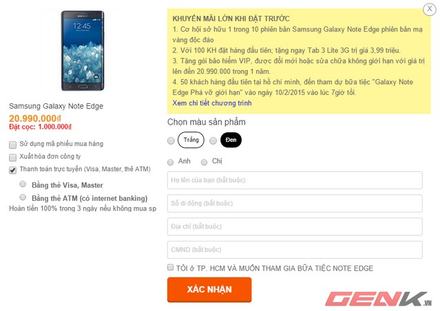 Galaxy Note Edge duoc an dinh gia ban gan 21 trieu dong tai Viet Nam
