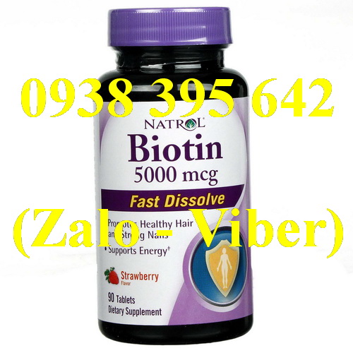 NATROL BIOTIN 5000 mcg Fast Dissolve tri rung toc kich thich dai nhanh