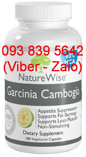 NATUREWISE GARCINIA CAMBOGIA EXTRACT 500mg 180 vien giam can toan than