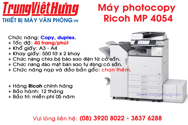 Ricoh MP4054 thay the MP4002 gia tot tai HCM lien he ngay 0938294599