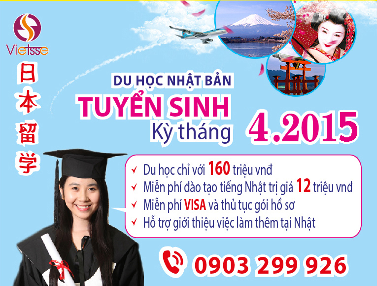 Tuyen sinh du hoc Nhat Ban 2015 dot nhap hoc thang 42015