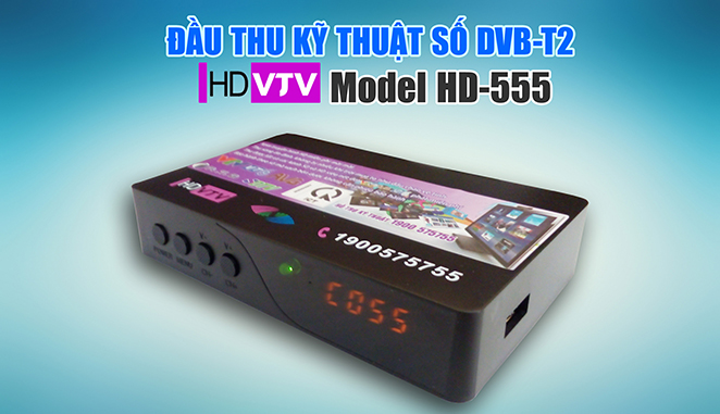 Dau thu DVB T2 Hung Viet HD 555