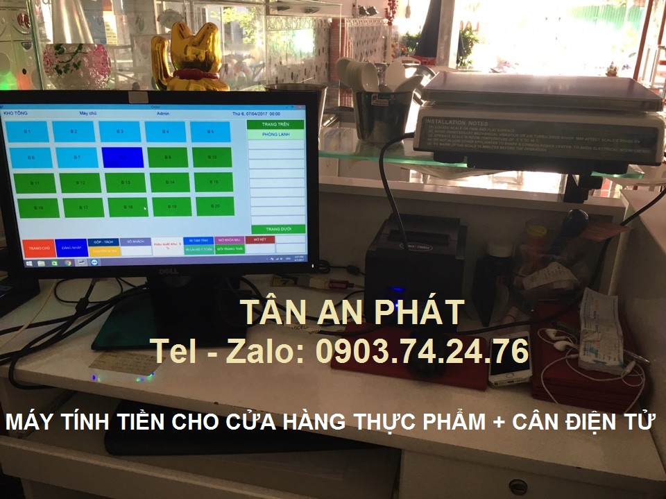 Tron bo may tinh tien cho cua hang thuc pham kem can dien tu gia re