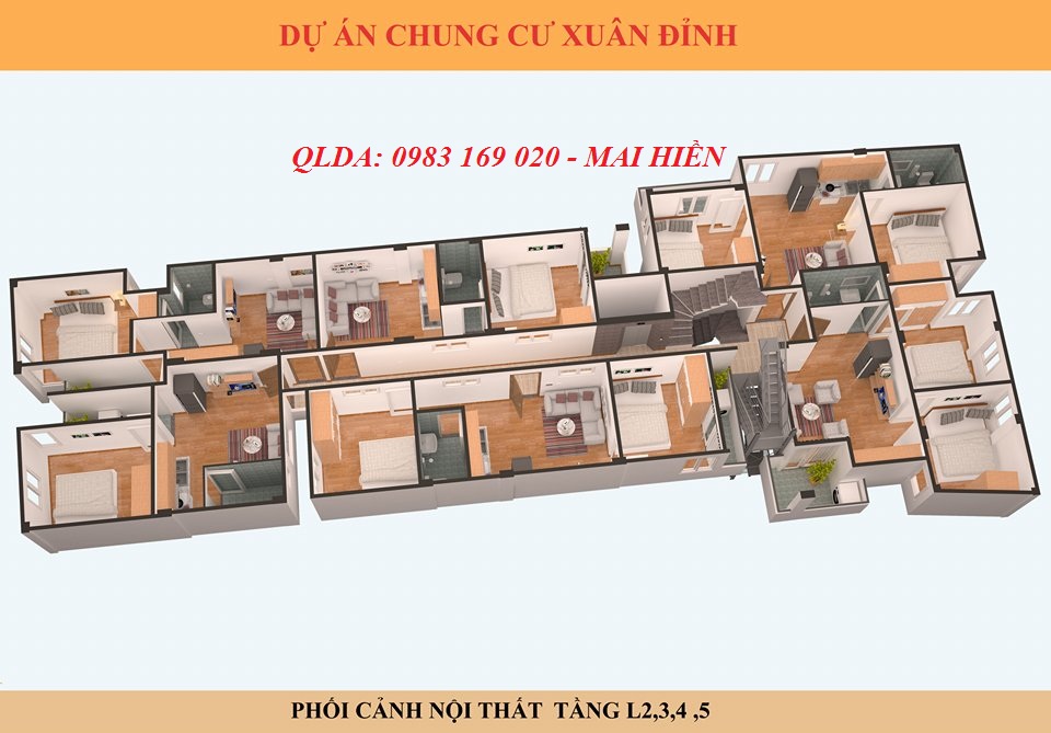 Mua chung cu mini Xuan Dinh chi 595trcan nhan qua khung 30tr du do