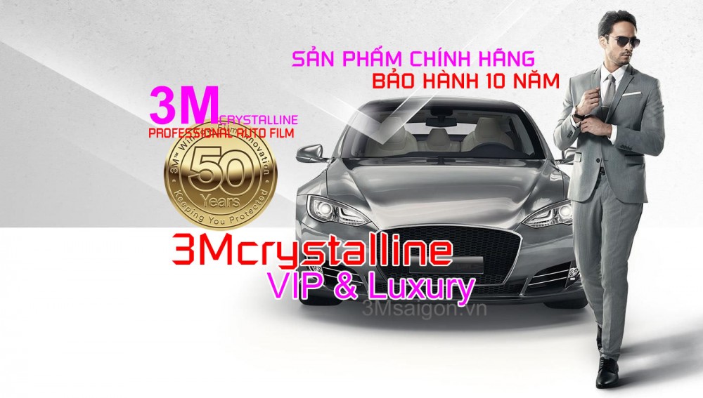 Phim dan kinh 3m Crystalline film dan kieng oto 3m Crystalline 3m chinh hang Phim cach nhiet xe h