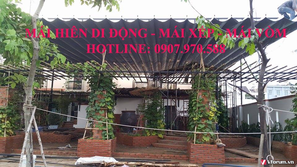 Lam mai xep mai hien che quan cafe dep tan huong thien nhien