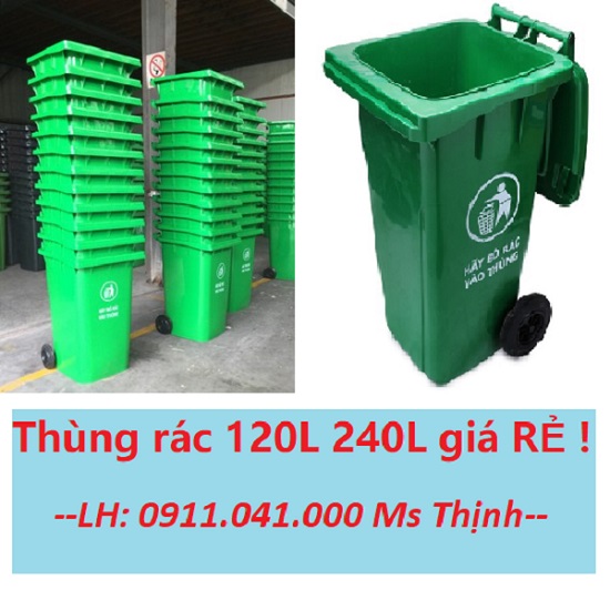 Dai ly thung rac 120lit 240lit gia re 0911041000